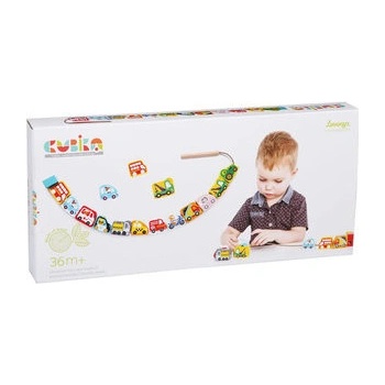 CUBIKA Navlékací pohádka navlékací set 13 dřevěných ks a 8 předloh