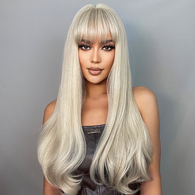 Platinová blond parochňa Millie s ofinou