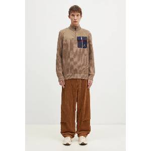 Baracuta Вълнен пуловер Barbour x Baracut Miller Half Zip Knit (BRMAG0192)