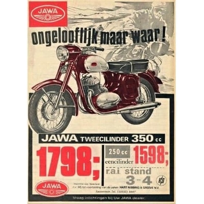 Jawa 350cc - ceduľa 30cm x 20cm Plechová tabuľa