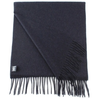 Кашмирен шал Ma. Al. Bi. MAB813 70A/19, 37х180 см, Тъмносин меланж