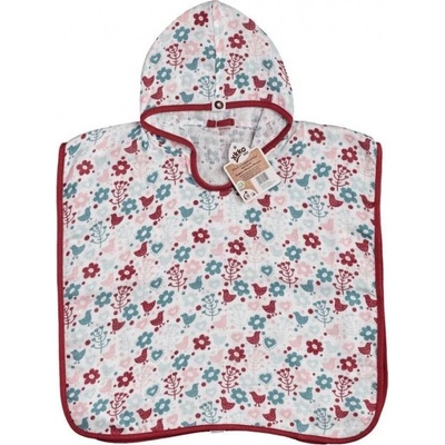 Bambusové mušelínové pončo XKKO BMB Flowers&Birds Girls