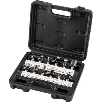 GRAPHITE Фрези за дърво WIDIA, шпиндел 8 mm, комплект от 12 бр. 56T614 (56T614)