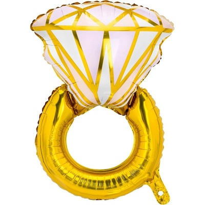 PartyDeco Fóliový balón Prsteň 53 x 40cm