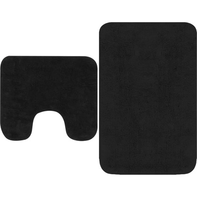 vidaXL Комплект постелки за баня, 2 бр, текстил, антрацит (133229)