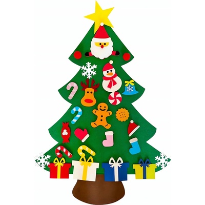 Ruhhy Plstěný vánoční stromeček s ozdobami 24856 – Zbozi.Blesk.cz