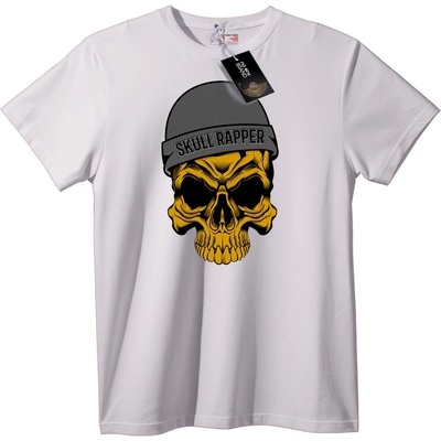 NOONEBRAND Тениска Skull Рапър Шапка - 2XL, White