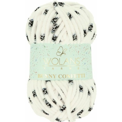 Wolans Bunny Confetti 01 bílá s černou barvou