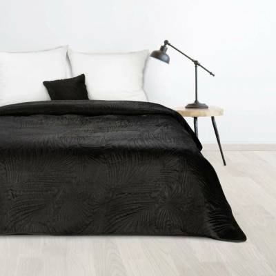 Mondo Italia Sametový přehoz na postel Luiz4 černý new Černá 170x210 cm
