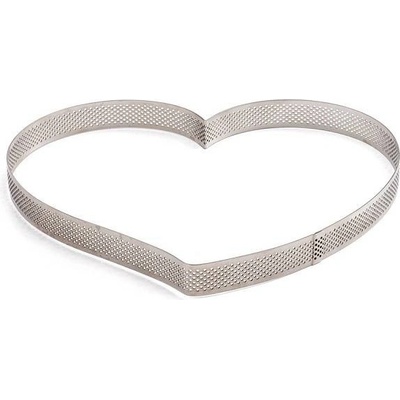 Decora Nerezová forma srdce 18x16x3,5cm Microforata perforovaná