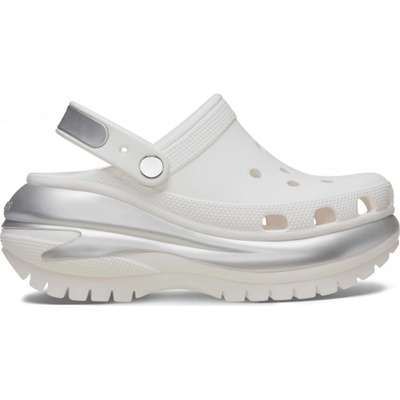 Crocs Чехли Crocs Women's Crush Metallic Clogs - WhiteSilver