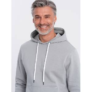 Ombre Clothing Сив мъжки суитчър с кенгуру и качулка Ombre Clothing Ombre Clothing | Siv | МЪЖЕ | S
