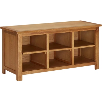 vidaXL Стелаж за обувки, 90x37x45 см, дъбово дърво масив (289189)