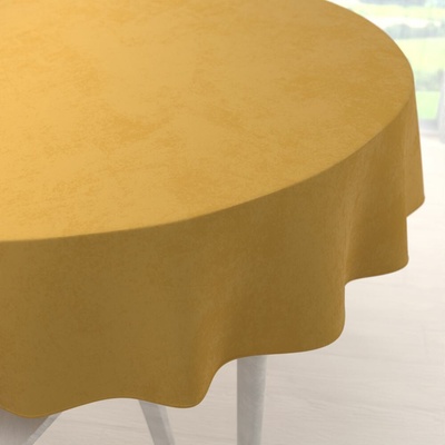 Biante Veľký zamatový okrúhly obrus Velvet Premium SVP-009 Horčicový Ø 240 cm