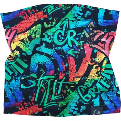 ESITO | Bavlněný nákrčník Street graffiti černá – Zboží Dáma