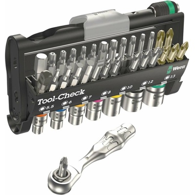 Sada bitů Tool-Check 1 SB, 1/4 hlavice, ráčna 39d, Wera, 073220 – Zboží Dáma