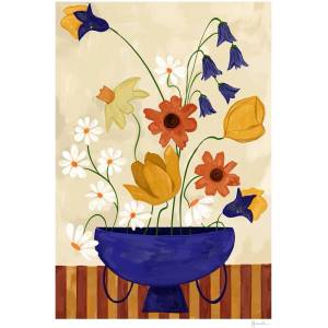 The Poster Club Постер 30x40 cm Colourful Bunch in Blue Vase - Frankie Penwill - The Poster Club (17513-03)
