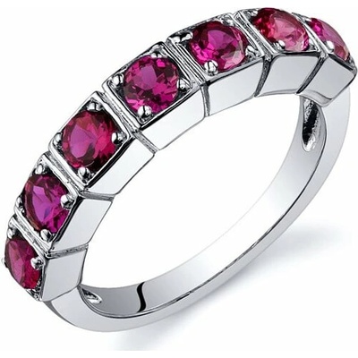 Eppi Rubínový eternity prsten ze stříbra Lass R34585