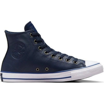 Converse Chuck Taylor All Star Leather High Top Hi A08584/Into The Void/Armor Blue/White