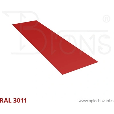 Brons Rovinný plech 550 x 2000 mm vínově červená