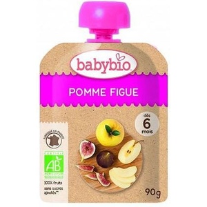 Babybio БИО Плодов мус Ябълка и Смокиня 90г