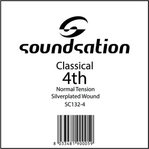 Soundsation Единична 4-та струна за класическа китара sc132-4 четвърта