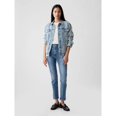 GAP Džínsy Slim High Rise Vintage Modrá