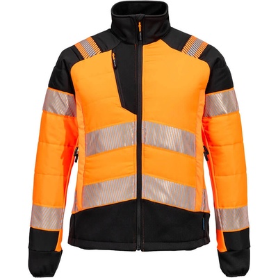 Portwest hi-vis pw3 baffle t171 / Дамско отразяващо хибридно яке - hv оранжево/черно xxl (t171obrxxl)