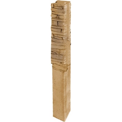 DITON Plotový systém QUICK WALL STONE Velikost: 15 × 15 × 210, Varianta: Quick wall stone - sloupek průběžný 120 hnědý mix, Povrch: natur, reliéfní