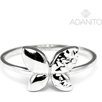 Adanito zlatý prsteň motýľ z bieleho zlata BRR0710S