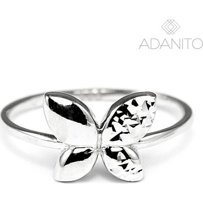 Adanito zlatý prsteň motýľ z bieleho zlata BRR0710S