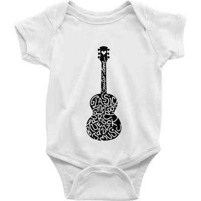 Gitara názvy hudobných štýlov Dojčenské body krátký rukáv biele