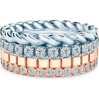 Savicki Sada prsteňov Symphony zlato laboratórne diamanty ZST SAVNo 535LAB R 521R 500LAB B 511B