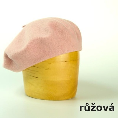 Dámský vlněný baret 115´ růžová