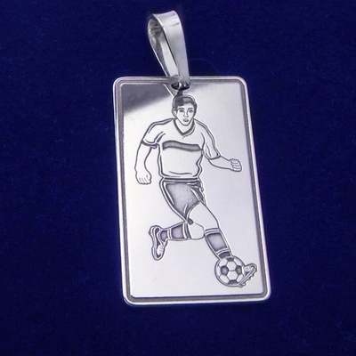 Klenotyn Přívěsek fotbalista stříbrný-KPRS048