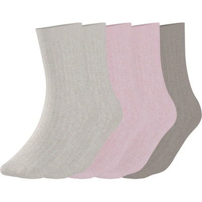 Esmara dámské ponožky s BIO bavlnou 5 párů béžová světle růžová – Zboží Dáma