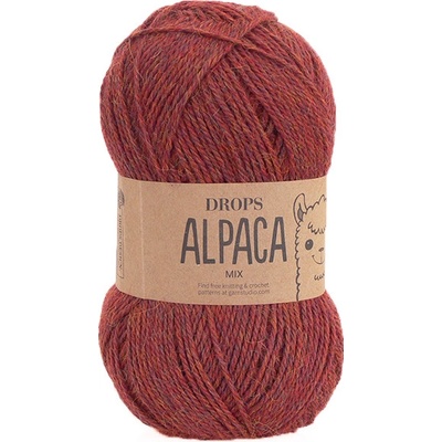 Příze DROPS Alpaca mix 5565 - kaštanová/bordó