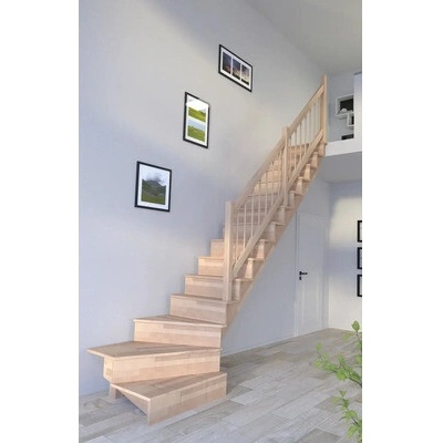 Pertura Atanas Lepené dřevo buk s podstupnicemi buk 1/4-stočené dole vpravo 100 cm 13/14