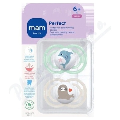 Mam Perfect cumlík Mint/ Grey 2 ks