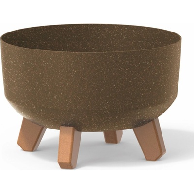 PROSPERPLAST Kvetináč GRACIA LOW ECO WOOD 23,5 cm kávový