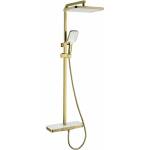 Inter Ceramic Душ колона с термостатичен смесител Inter Ceramic Majestic, матово златно покритие (6703BRUSH GOLD)