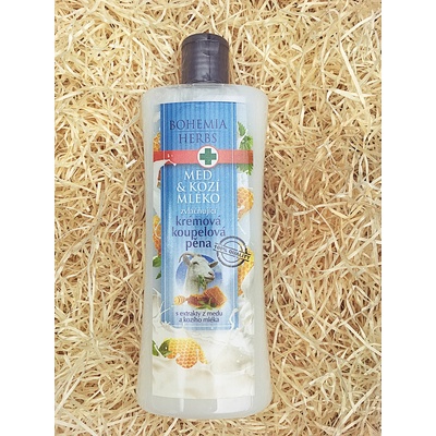 Bohemia Herbs Med a Kozí mléko krémová koupelová pěna 500 ml