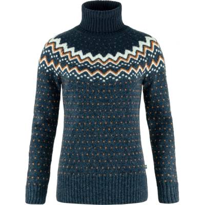 Fjällräven Дамски вълнен пуловер Fjällräven Women's Övik Knit Roller Neck Wool jumper - Navy / Dark Navy - размер XS (105-4009-0312)