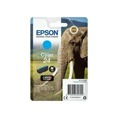 Оригиална касета за мастило Epson Cartucho 24 cian Синьо-зелен 4, 6 ml