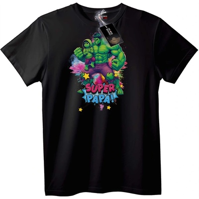 NOONEBRAND Тениска Супер Татко Hulk - M, Black