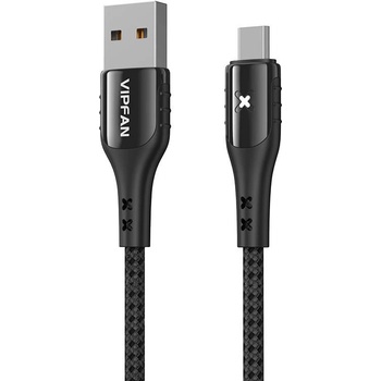 Vipfan X13 USB na Micro USB , 3A, 1,2m, černý