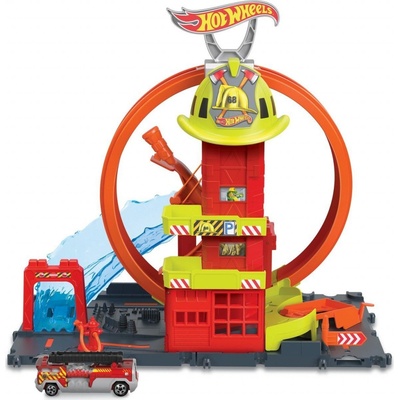 Hot Wheels City Super Hasičská stanice se smyčkou