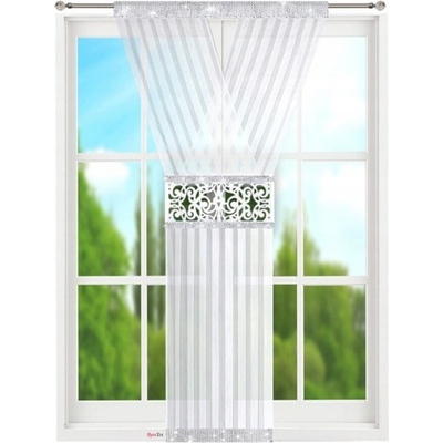 Fliying Dekorativní bílý prolamovaný panel L382, 120x250 cm