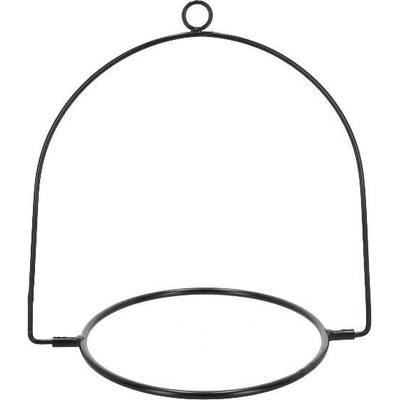Esschert Design Závěs na květináč s 20,5cm, kovový, černá, v. 30cm
