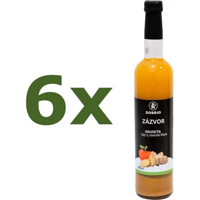 Dobrio Zázvor s ovocím a medom ovocná šťava 6 x 500 ml